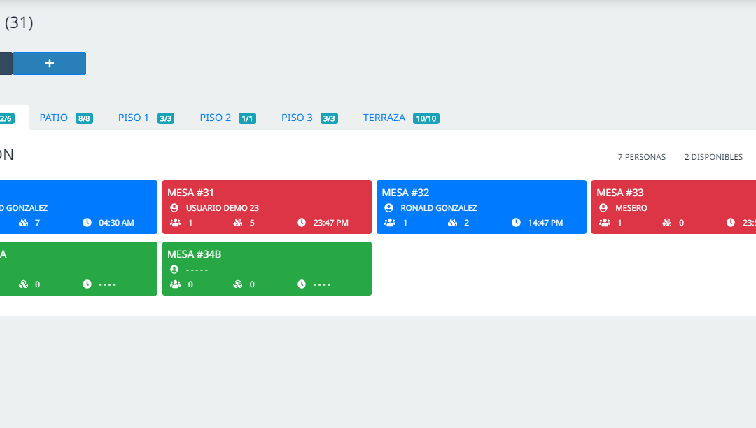 Módulo de Gestión de Mesas